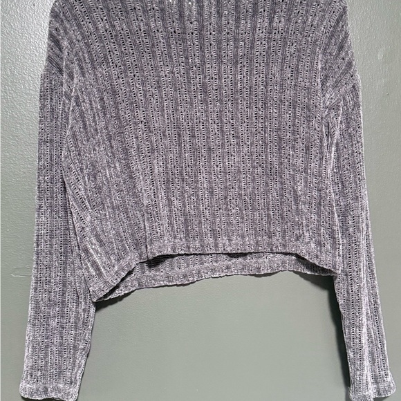Hollister Charcoal Open Knit Top - Picture 2 of 4